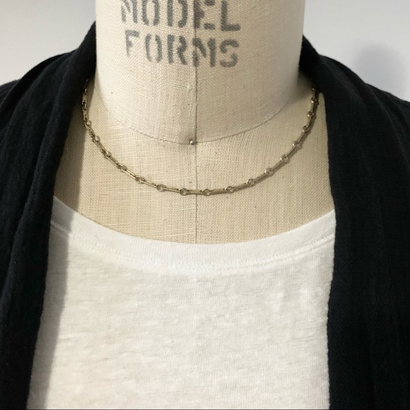 Vintage Goldtone Chain Choker Necklace - Picture 2 of 4